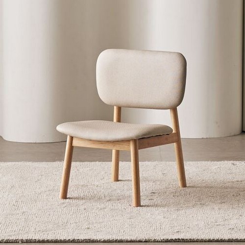 장인가구  칸토르모노 패밀리 원목 패브릭 1인 낮은 식탁 의자