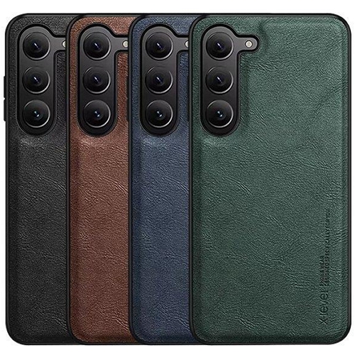 수나르  갤럭시A55 레트로 매트 가죽 실리콘 케이스