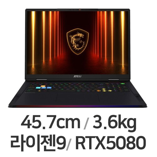MSI 레이더 A18 HX A9WIG-R9 UHD+ Mini LED W11