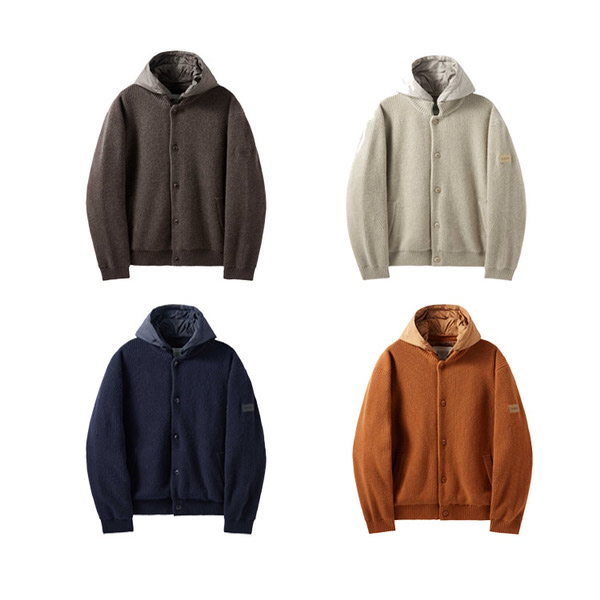 브롬톤  후드 탈부착 하이브리드 가디건 P244UCD403