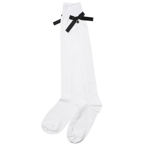 팬텀  참 포인트 리본 디테일 니삭스 221D1SC006_WH