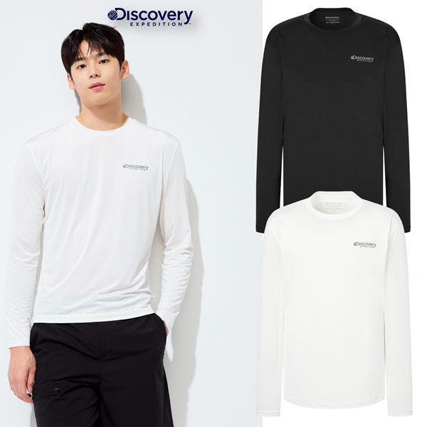 디스커버리익스페디션 프레시벤트 레이어드 라운드넥 긴팔티셔츠 DMRL61053-WHS