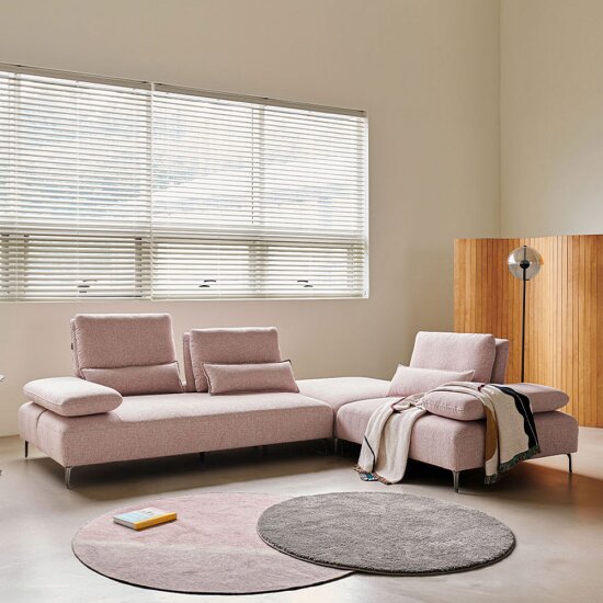 봄소와 여울 업다운 테베레 패브릭 소파 4인용