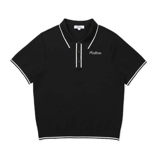 말본골프  백 버킷 기능성 반팔 니트 M5121PKT02BLK