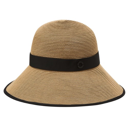 LF 닥스골프 뒷면 오픈 천연초 와이드 클로슈햇 DNHE5E402I2