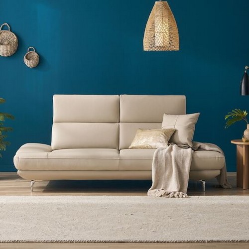 우아미가구 버니스 무빙헤드 천연가죽 소파 3인용