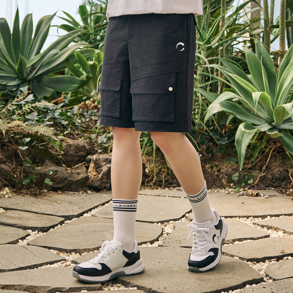 챌린저 스트레치 나일론 절개 포인트 5부 카고 반바지 CHE2MHP5251BK