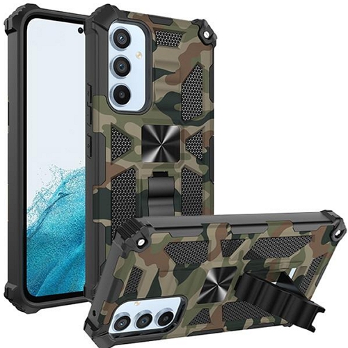 수나르  갤럭시A56 카모 플라쥬 패턴 킥스탠드 하드 범퍼 케이스