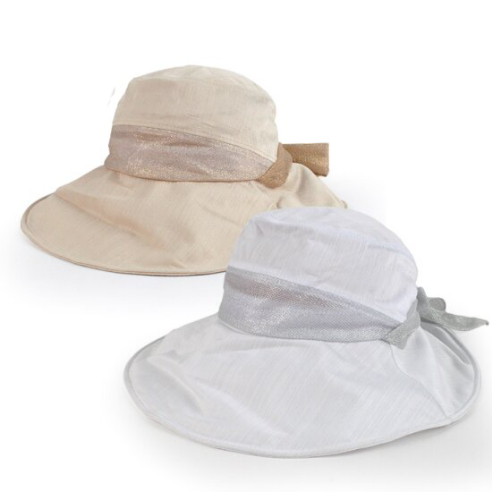 보니스골프  펄 메쉬 리본 와이드 챙모자 RSW8115