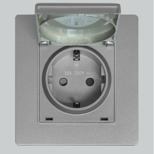 휴빛조명  1구 융 커버 콘센트 매트그레이