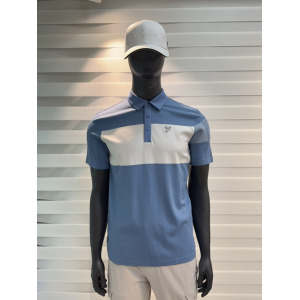 볼빅  에센셜 컬러블럭 하이브리드 반팔 니트 VMKTP491_DL