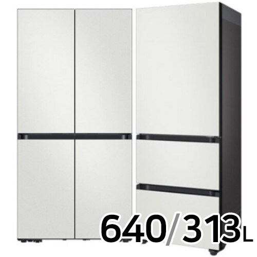 삼성전자 비스포크 키친핏 Max RM70F63R2A + 키친핏 코타 RQ33DB74D2AP (화이트)