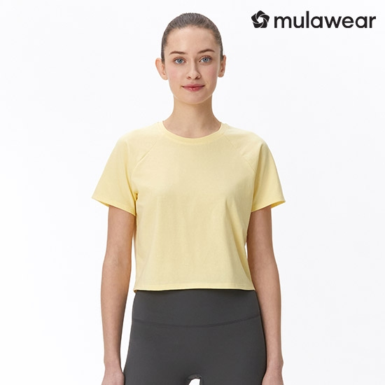 뮬라웨어 워밍 업 크롭 쇼트 슬리브 AWNETS708