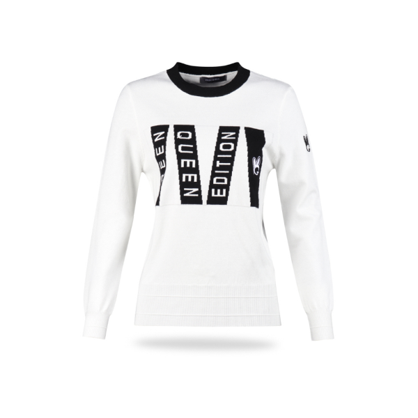 럭스골프  그린퀸 라운드넥 긴팔 니트 GQ4S606W