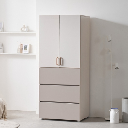 아이앤  프레아 3서랍 행거형 옷장 800