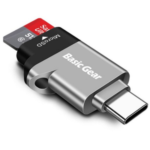 베이직기어  C타입 USB 3.2 마이크로 SD 카드리더기