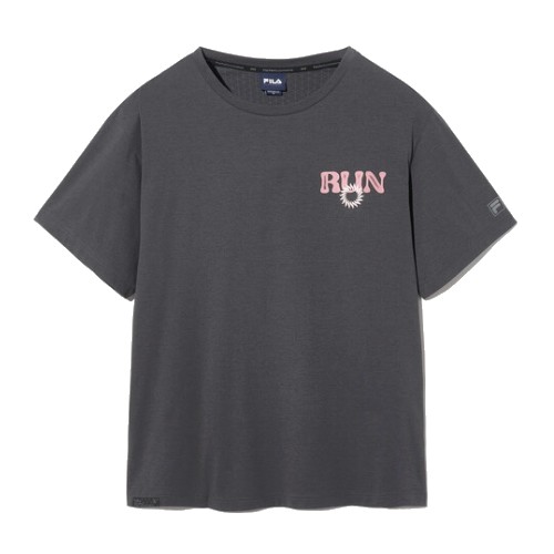 휠라 쿨링 PCM 프린트 소로나 오버핏 반팔티 FS2RSH2212X_DGY