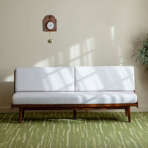 장미맨숀 알리타 원목 패브릭 확장형 데이베드 소파 3인용