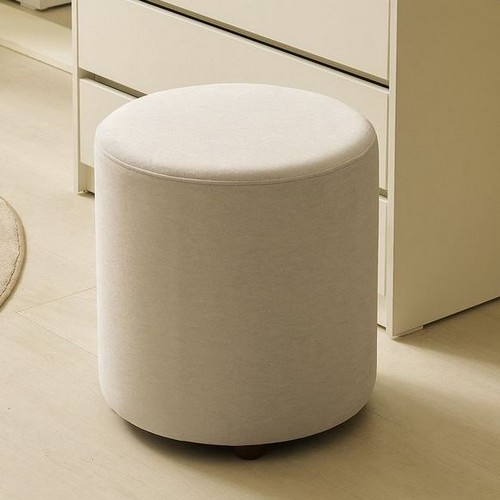 BIF보루네오  마르체 모어 패브릭 원형 화장대 스툴