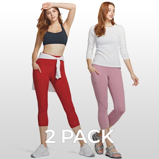 요가 하이웨이스트 포켓 8부바지 2팩 AO-YCP26