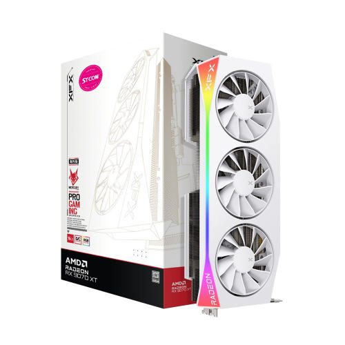 XFX  라데온 RX 9070 XT MERCURY RGB OC WHITE D6 16GB