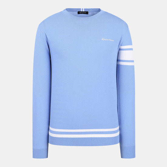 테일러메이드 라인 배색 라운드 니트 TMSRM1123