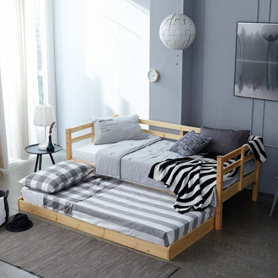 베스트리빙 데이베드 슬라이딩 와이드 원목 2단침대