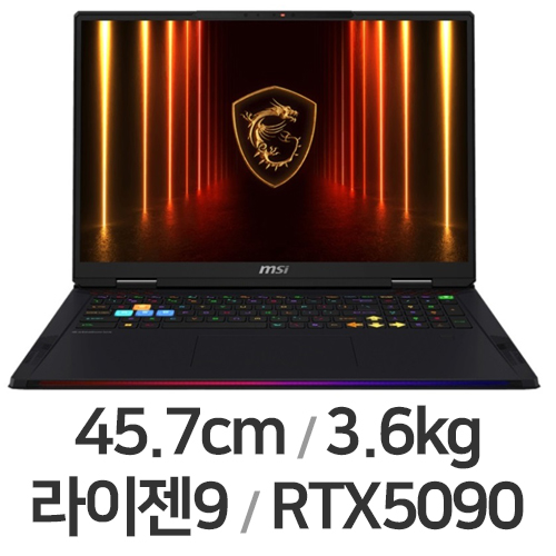 MSI 레이더 A18 HX A9WJG-R9 UHD+ Mini LED W11