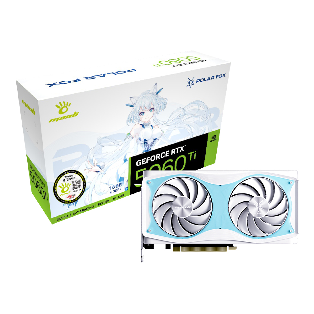 Manli  지포스 RTX 5060 Ti Polar Fox OC D7 16GB 대원씨티에스
