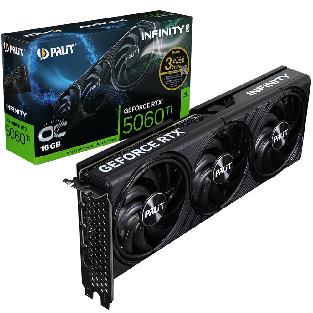 PALIT  지포스 RTX 5060 Ti Infinity 3 OC D7 16GB 이엠텍