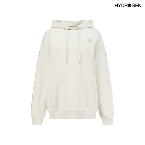 하이드로겐  유니 소매 그래픽 후드티셔츠 H31D1FH501-IV