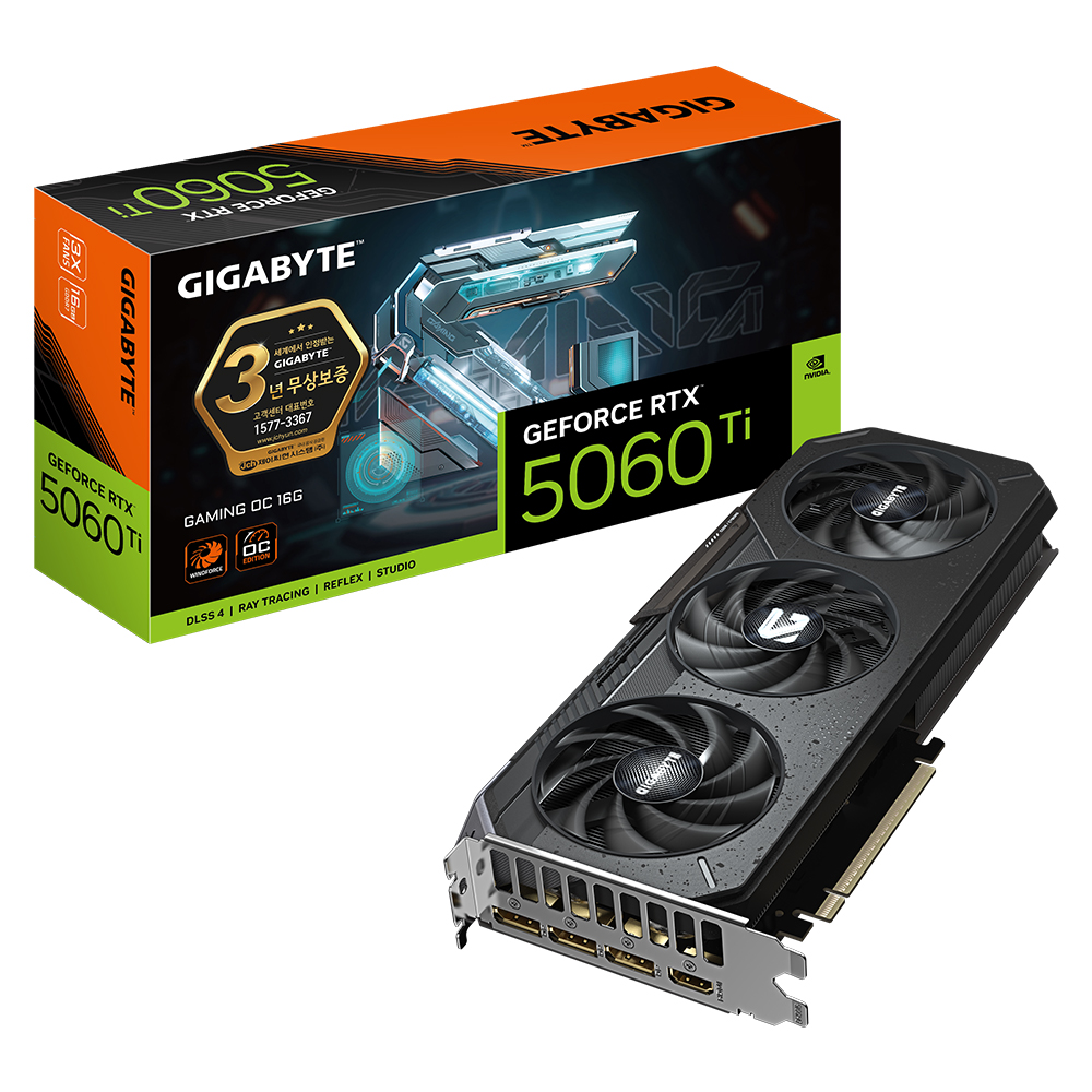 GIGABYTE  지포스 RTX 5060 Ti GAMING OC D7 16GB 제이씨현