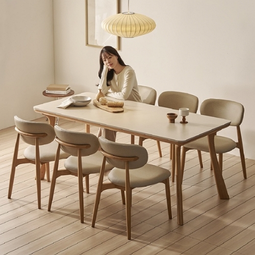 보니애가구 한샘몰 노르딕 원목 양면 포세린 세라믹 식탁 1800