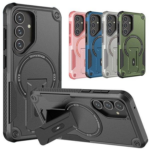 수나르  갤럭시A56 아머 맥세이프 범퍼 킥스탠드 하드 케이스