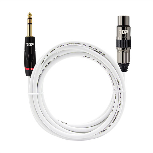 HDTOP  5.5 스테레오 to XLR 암 화이트 케이블