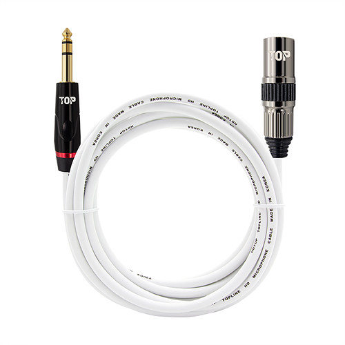 HDTOP  5.5 스테레오 to XLR 수 화이트 케이블