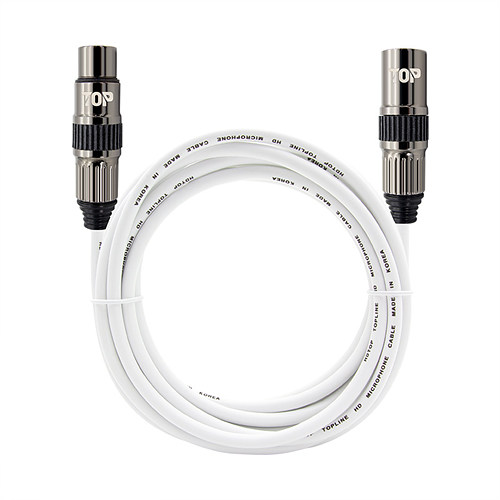 HDTOP  XLR 화이트 연장 케이블