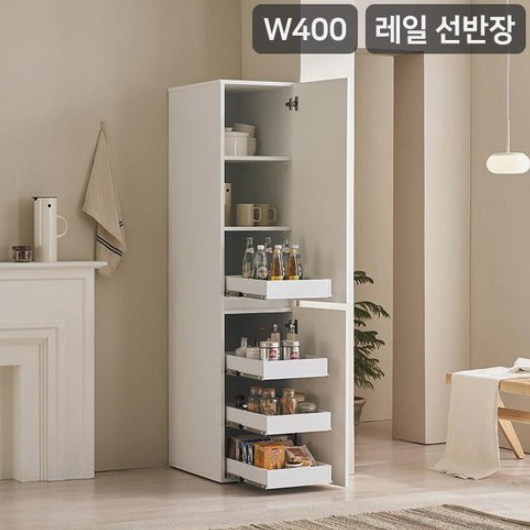 삼익가구 레이빈 깊은 레일 선반장 틈새수납장 400 - 에누리 가격비교