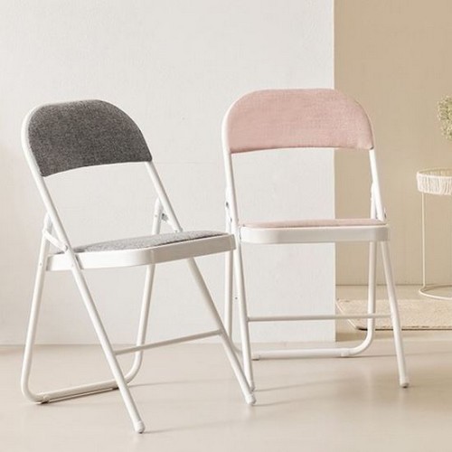 채우리  조이 철제 카페 접이식 간이 쿠션 의자