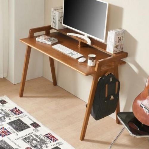 파로마 라인 엔첸 고무나무 원목 편수 책상