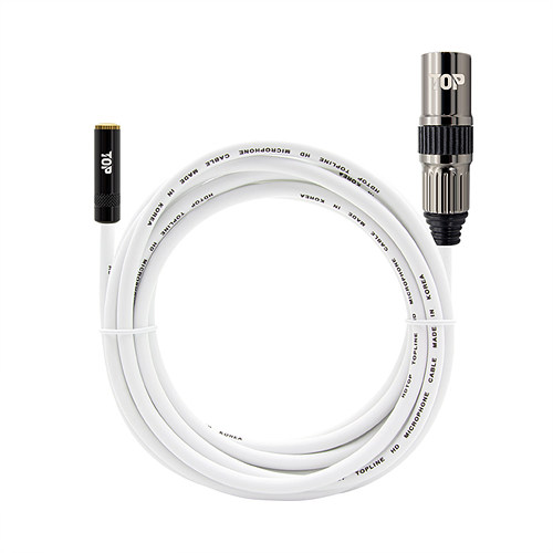 HDTOP  3.5mm 스테레오 to XLR FM 화이트 케이블