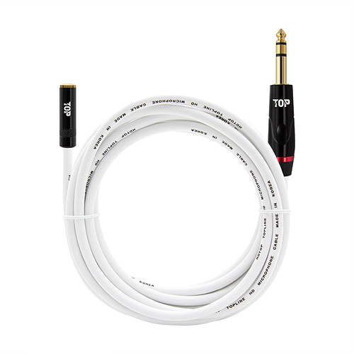 HDTOP  3.5 to 5.5 스테레오 FM 화이트 케이블