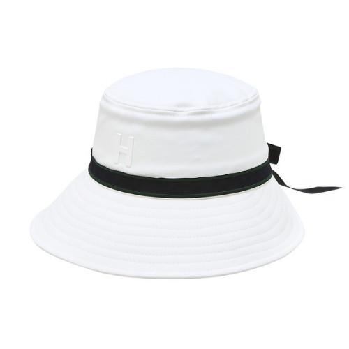 LF 헤지스골프 화이트 라인배색 벙거지모자 HWHE5E303OW