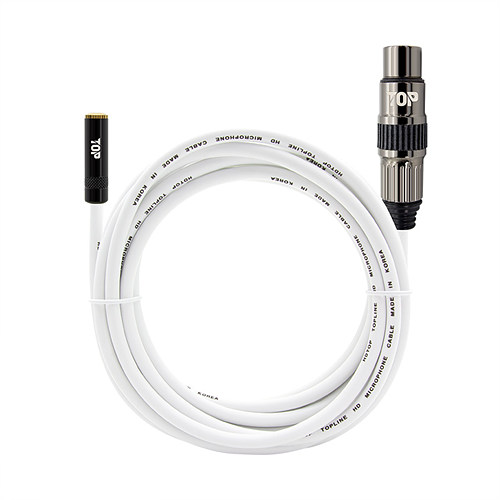 HDTOP  3.5mm 스테레오 to XLR FF 화이트 케이블
