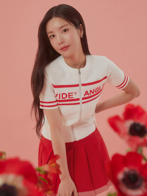 와이드앵글  CO 보더ST 집업 반팔 가디건 WWM25K72W2