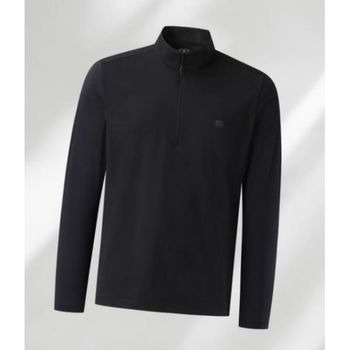 코오롱스포츠 소매 하이브리드 긴팔 집업 티셔츠 JWTBM25271BLK