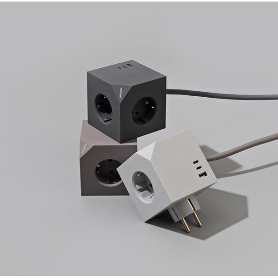 오리지니크  3구 16A USB 고용량 스마트 큐브 유선+무선 멀티탭