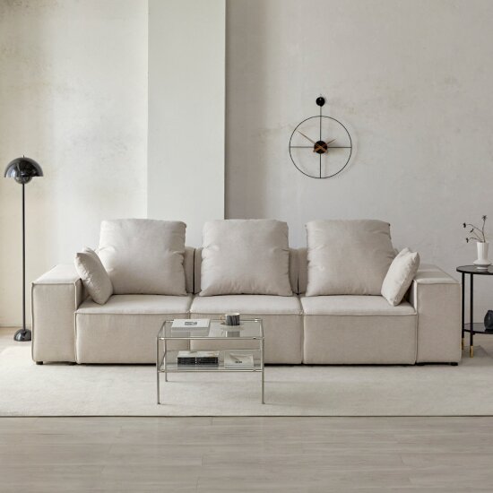 홈앤힐 밀리안 슬라이딩 무빙 모션 패브릭 소파 4인용