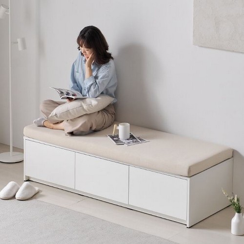 지베스 위드 아쿠아텍스 깊이 600 수납 벤치 소파 1600