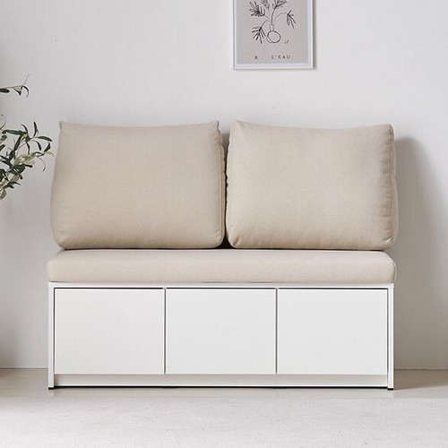 지베스 위드 아쿠아텍스 쿠션형 깊이 600 수납 벤치 소파 1200